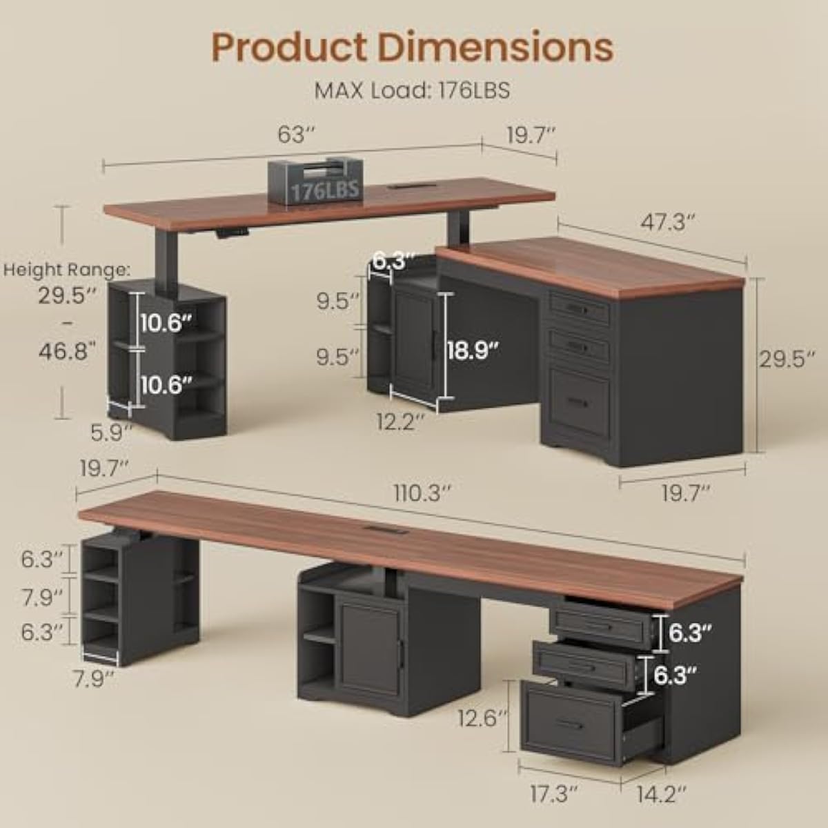 Bureau électrique réglable en  - Desk Setup L Shaped avis et prix