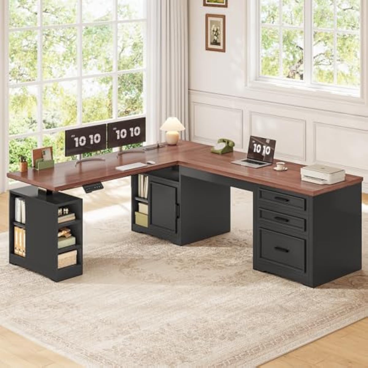 Bureau électrique réglable en  - Desk Setup L Shaped avis et prix